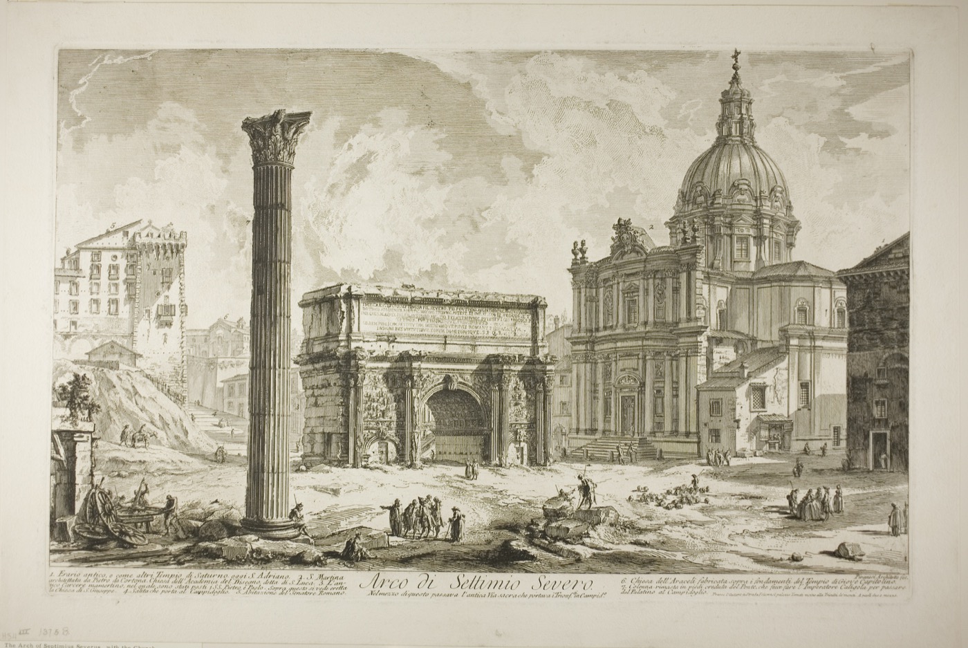 A vintage engraving of an architectural drawing.